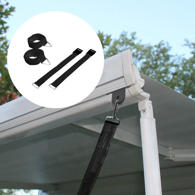 Adjustable RV Sunshade Awning Bands Straps Outdoor Self-Driving RV Camping Snap-On Luggage Suitcase Fixing Straps Accessories