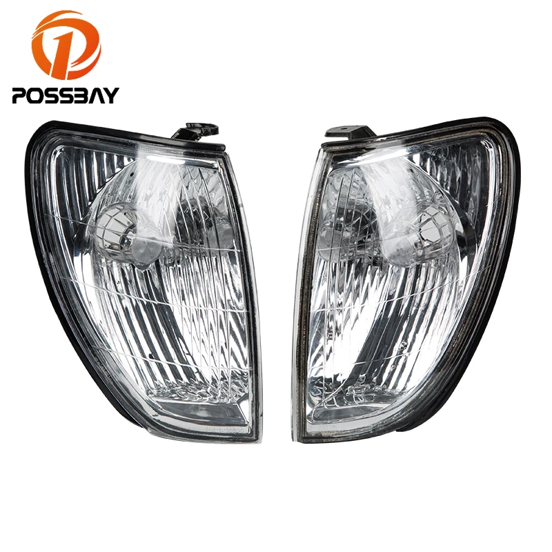 POSSBAY Auto Front Corner Lamp Light Turn Signal Lamp For Toyota Land Cruiser 100 1998-2005 Transparent Cover Without Bulbs