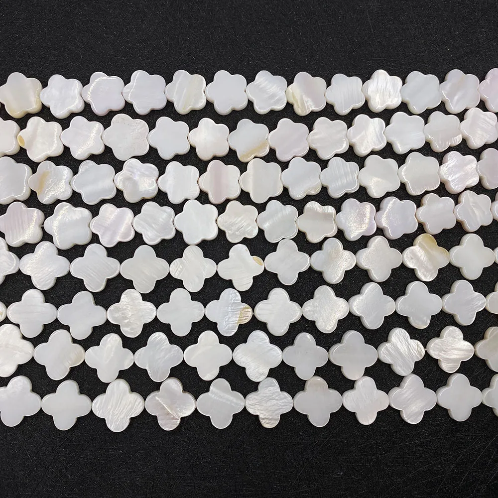 Natural Freshwater Shell Beads Flower Shape Shell Mother Of Pearl Loose Spacer Beads For Jewelry Making DIY Bracelet Necklace