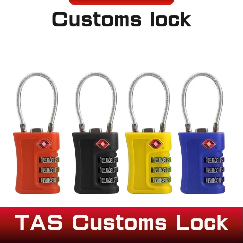 New TSA Customs Colorful Code Lock for Travel Luggage Password Changeable Lock Contrast Color Design Padlock Cabinet Locker