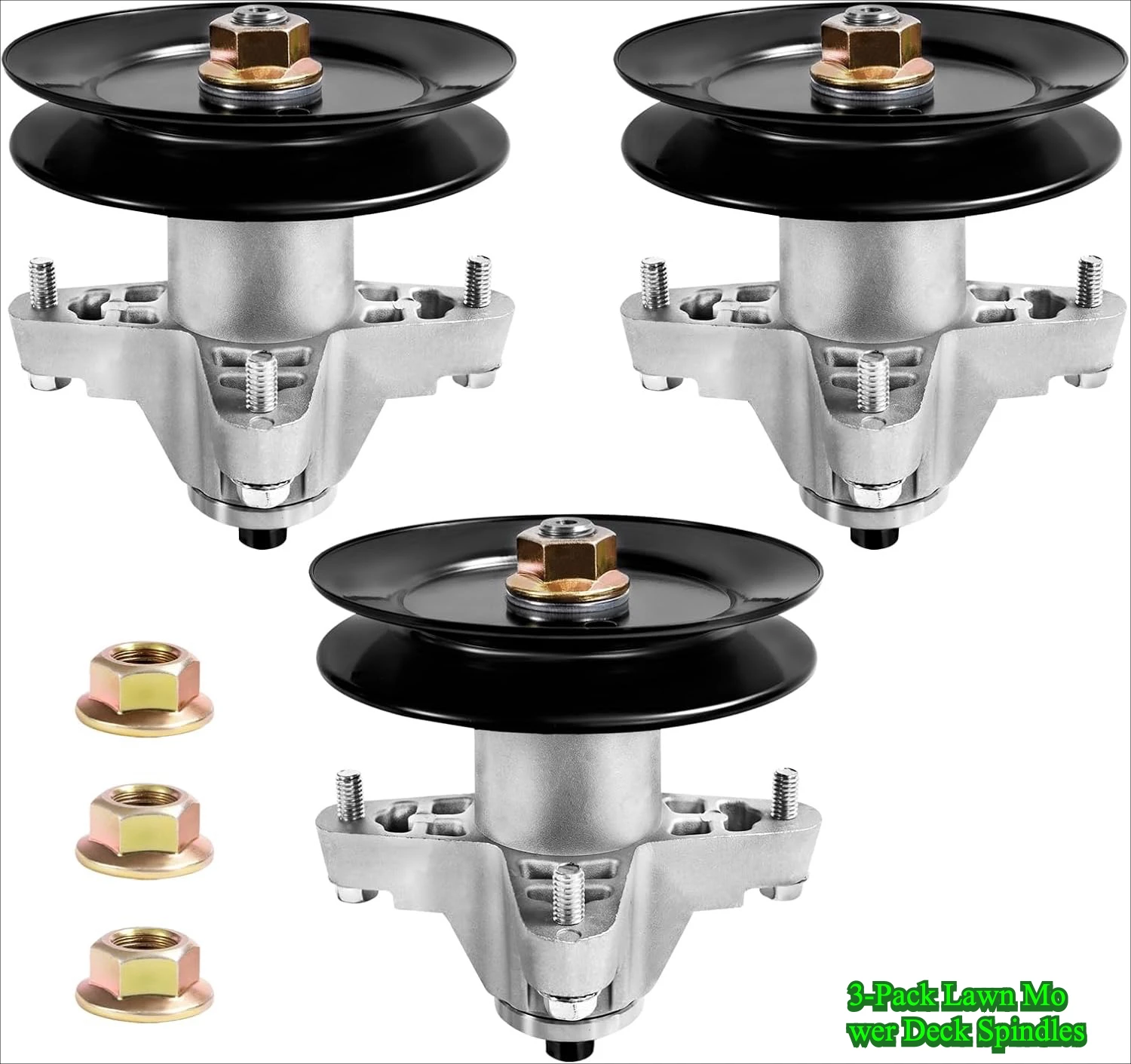 

3-Pack 618-04125/6 &918-04125/6 Series Spindles Assembly Set Lawn Mower Deck– Fit for Cub Cadet, T RZT 50 & Select Riding Mowers