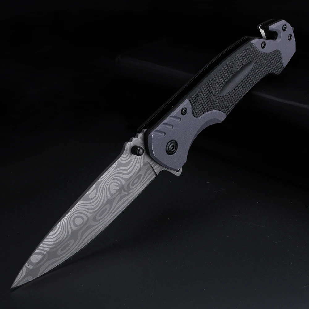 Outdoor Stainless Steel Folding Knife High Hardness Portable EDC Camping Pocket Knife Hiking Travel Self Defense Survival Knife