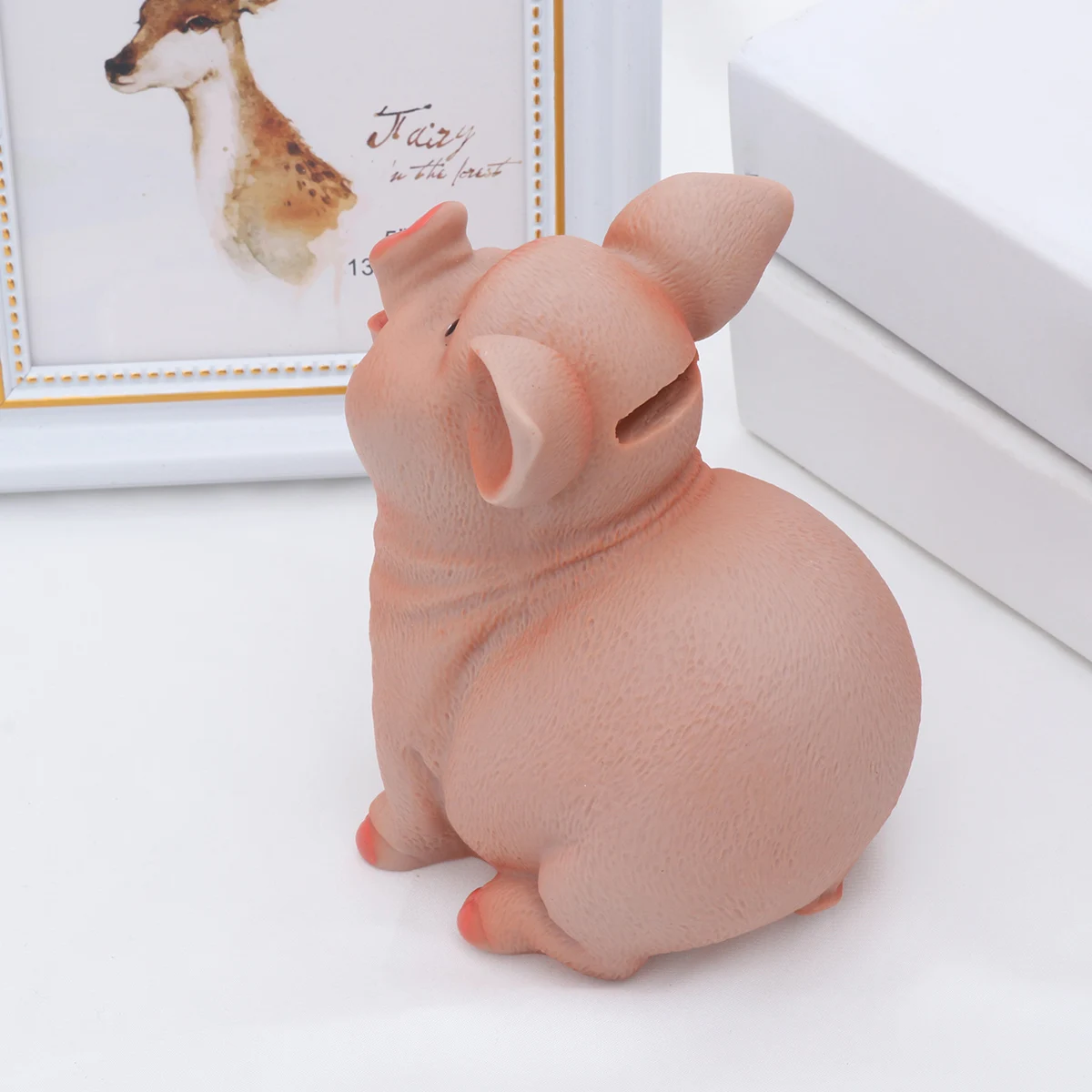 

Lovely Piggy Bank for High Quality Resin Crafted Saving Box Friendly Design Ideal Nursery Decor Gift
