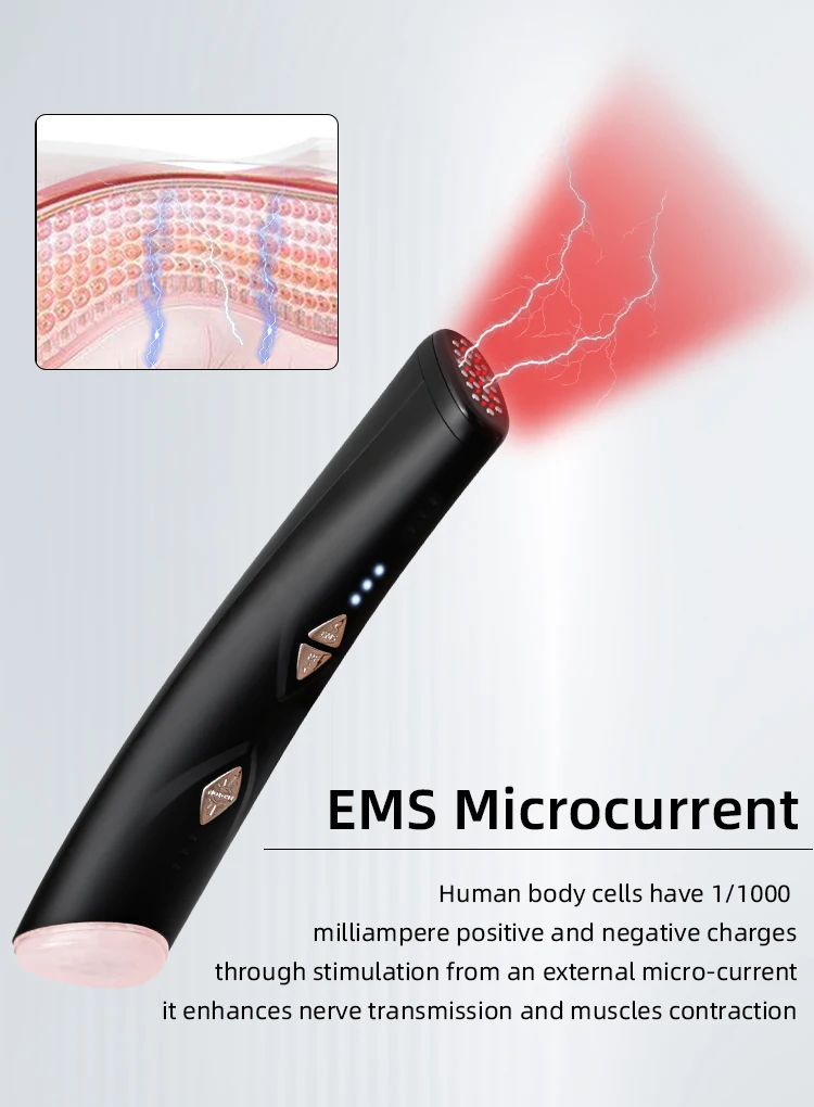 

Multifunctional Jade Massager Enjoy Facial SPA Vibration Massage EMS Microcurrent Cold+Hot Compress Blue&Red Light Heat Sink