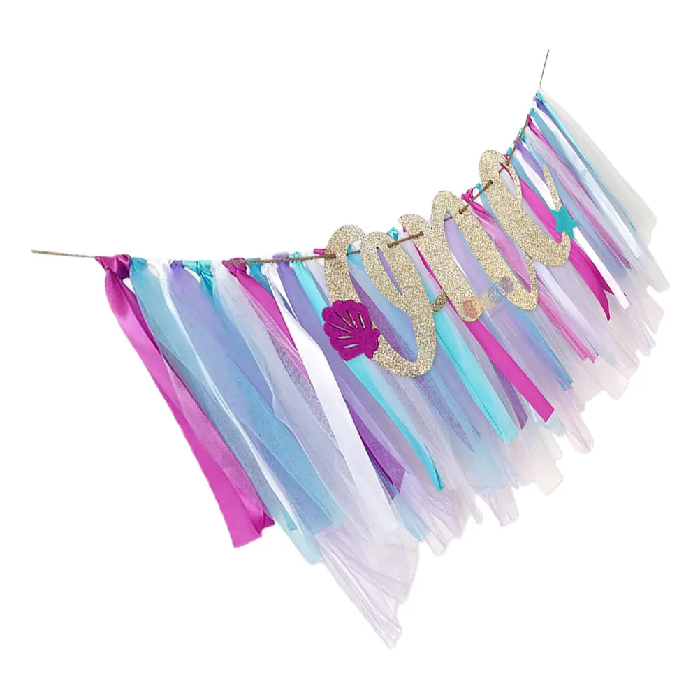 

1st Birthday Banner High Chair Decoration Outdoor Indoor Glitter Hanging Flag for Baby Anniversary Party Decorations Light