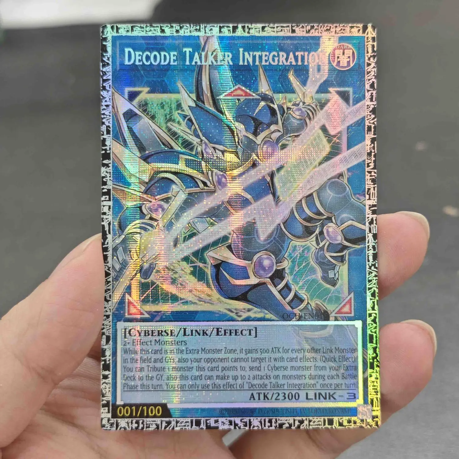 

Yu-Gi-Oh! Diy English Decode Talker Integration GMR-OF Limited Edition Game Card Out of Frame LOCH Pser /N Universal Card Gift