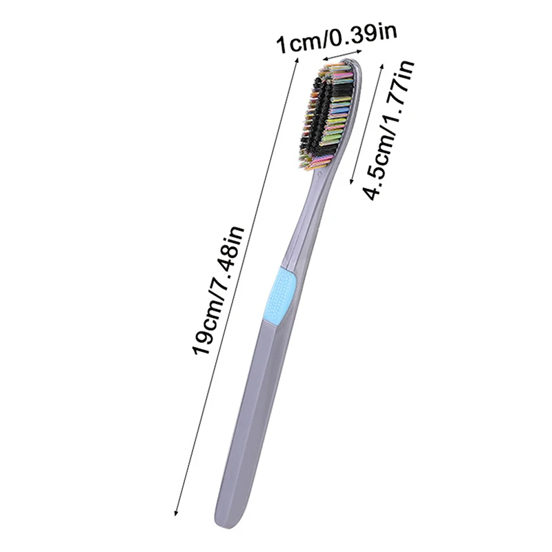 1/5 قطعة فرشاة أسنان كبيرة رئيس الخشن فرشاة الأسنان المضادة للانزلاق تصميم واسع التنظيف العميق عن طريق الفم إزالة بقع الأسنان وبقع الدخان