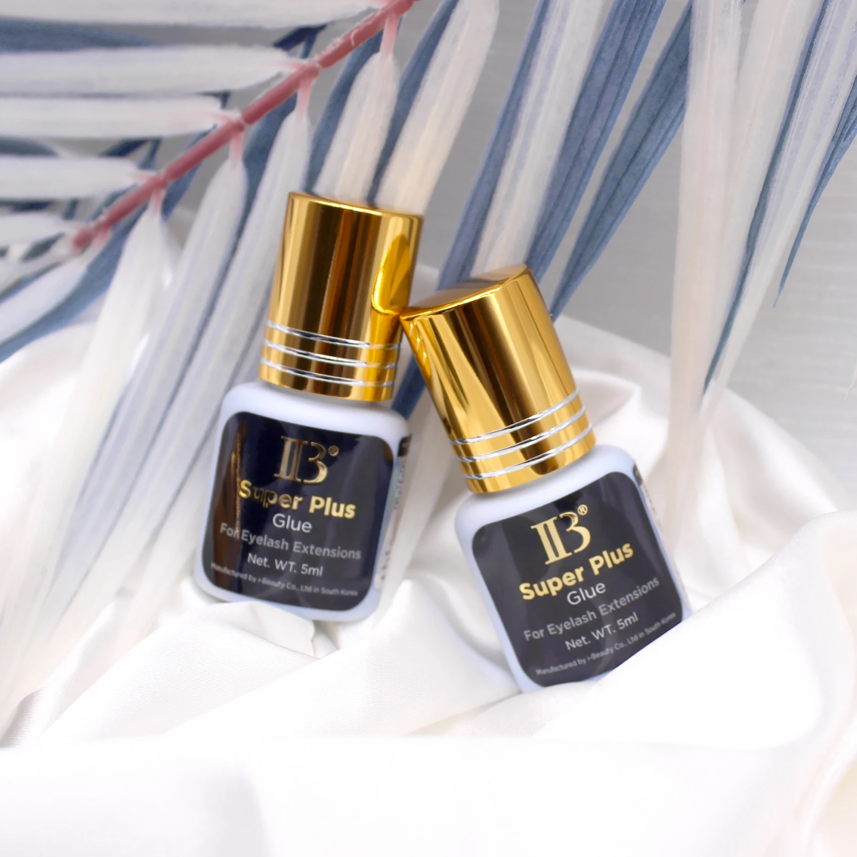 5 Bottles Korea IB Ibeauty Super Plus Glue For Eyelash Extensions Original 5ml Black Glue Gold Cap Korea 1-2 Seconds Drying Time