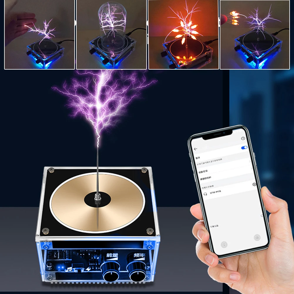 Dla cewka tesli głośnik Bluetooth kompatybilny muzyka bezprzewodowy dotykowy sztuczny głośnik Lightning wysokiej częstotliwości Power ToolGift