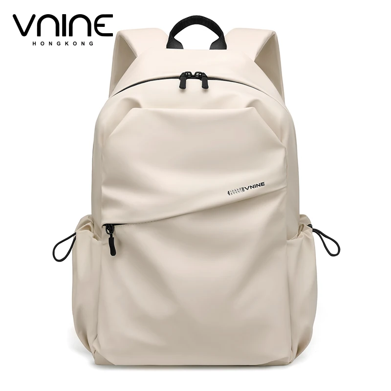 V.NINE Unisex Backpacks Waterproof Aesthetic Laptop Backpack Women 16 inch Nylon Men Back Pack Black for Work Travel Lightweight