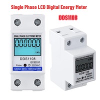 50A 60A DDS1108 LCD Digital Display Single Phase Energy Meter With Backligh Voltage Current Power Consumption Counter Wattmeter