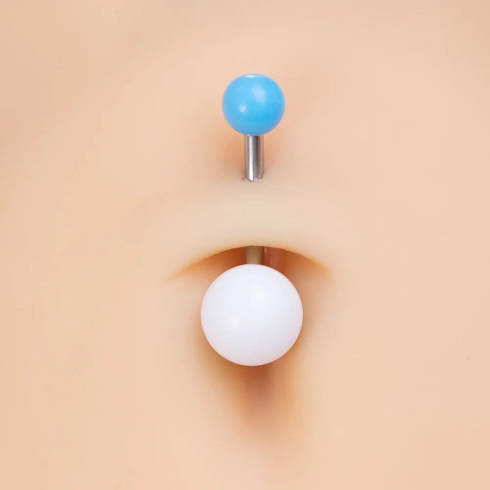 5Pcs/lot Candy Colors Acrylic Belly Button Rings for Women 316L Stainless Steel Bar Belly Navel Sexy Piercings Body Jewelry 14G