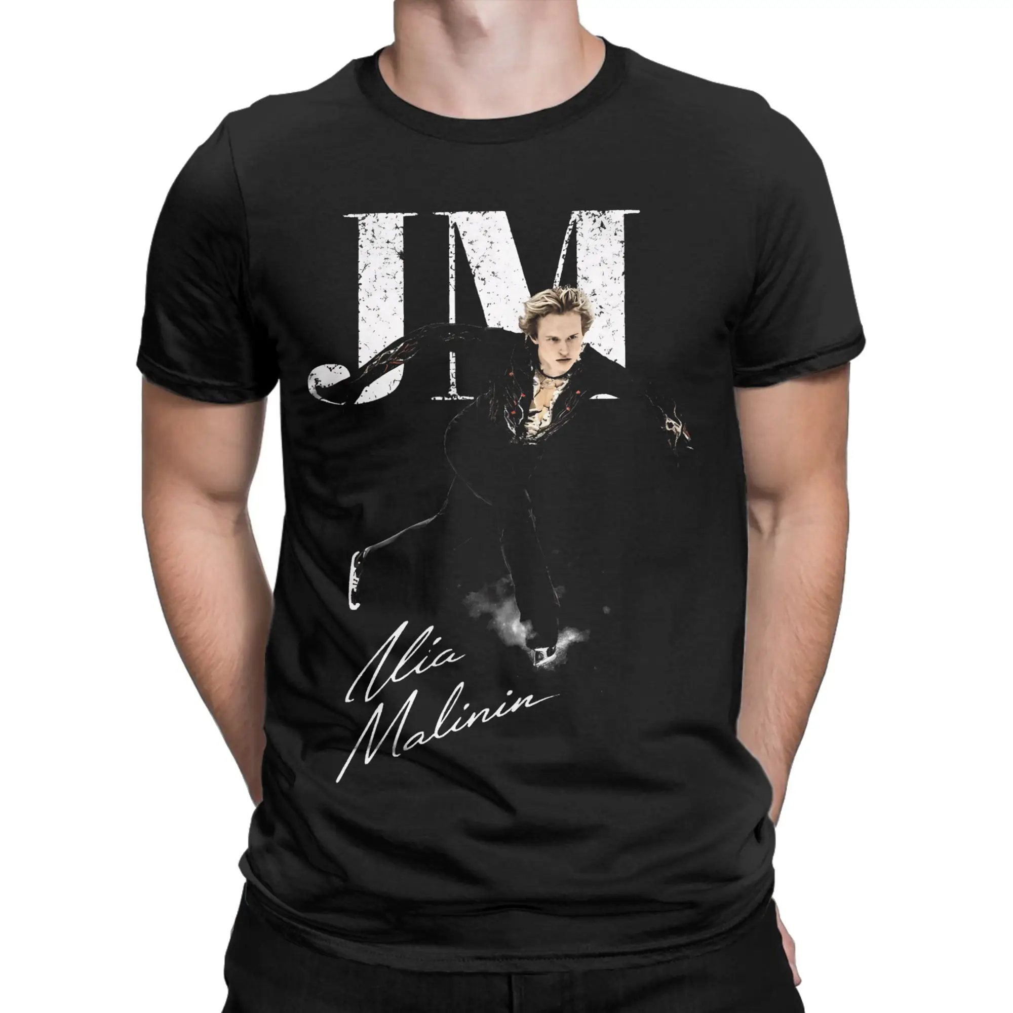 Ilia Malinin Quad Jump Legend Pure Cotton T-Shirt For Men Beach  Awesome T Shirts O Neck Trending Tees Oversize Cheap Clothing