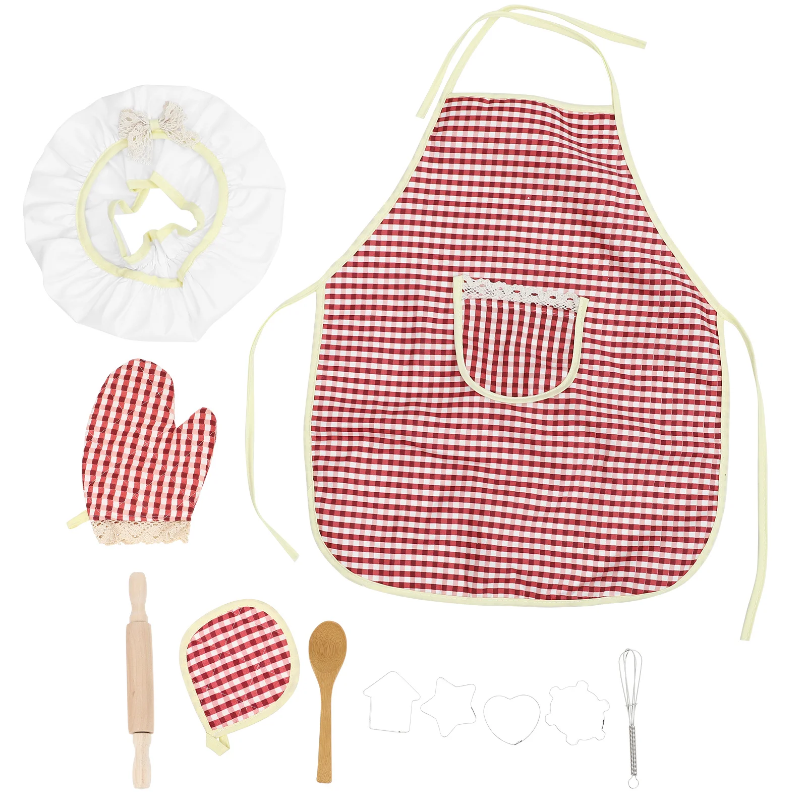 1 Set Kids Pretend Bakken Kit Houten Koken Chef Rollenspel Keuken Gereedschap Verjaardagscadeau Voor Kinderen Bakset Aanrecht