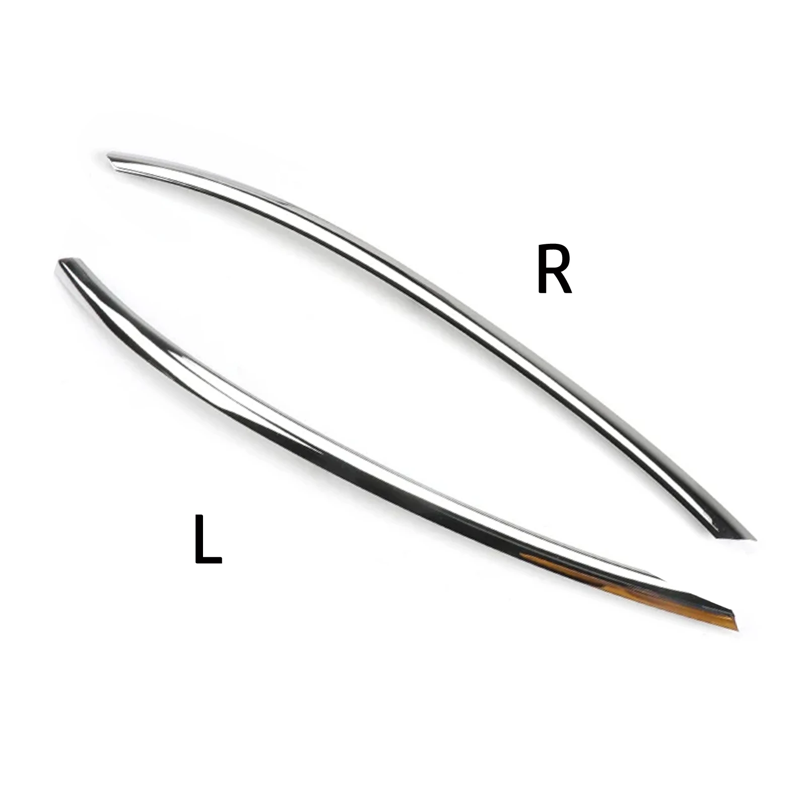

​Pair Chrome Side Exterior Door Handle Trim Strip For BMW For 7-Series 16-21 Plastic 51217472725 51217472790 Left + Right