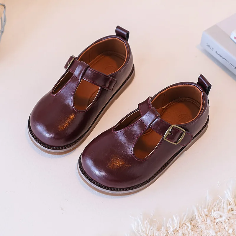 

Autumn Spring Children's Leather Shoes Soft Microfiber Non-slip Outsole Baby Girls Casual Shoes Boys Student-shoes