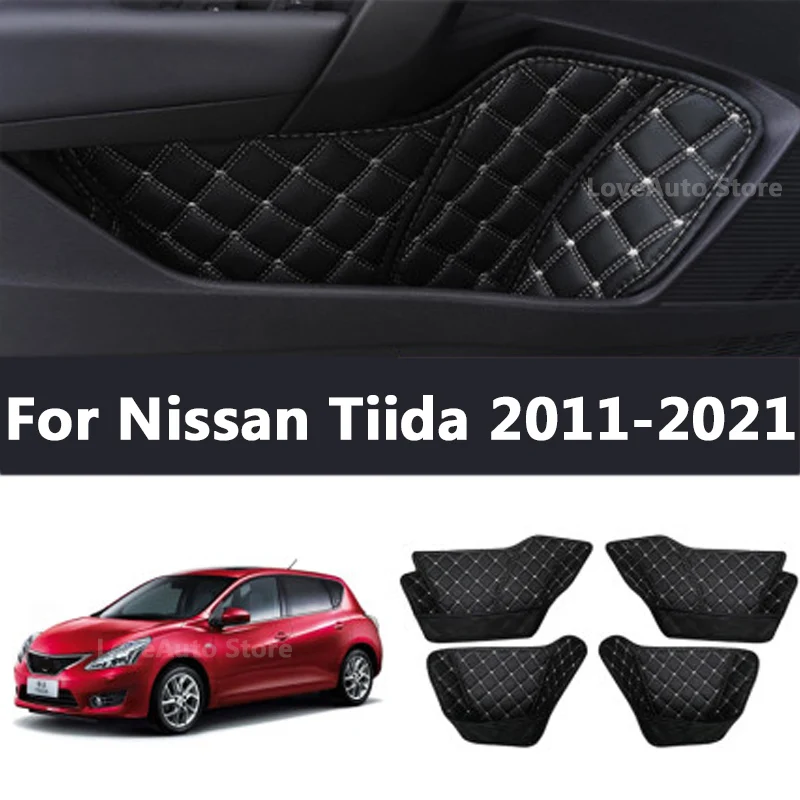 

For Nissan Tiida 2011-2021 Car Front Rear Door Inner Armrest Handle Door Multifunctional Storage Box Pad Accessories Cover