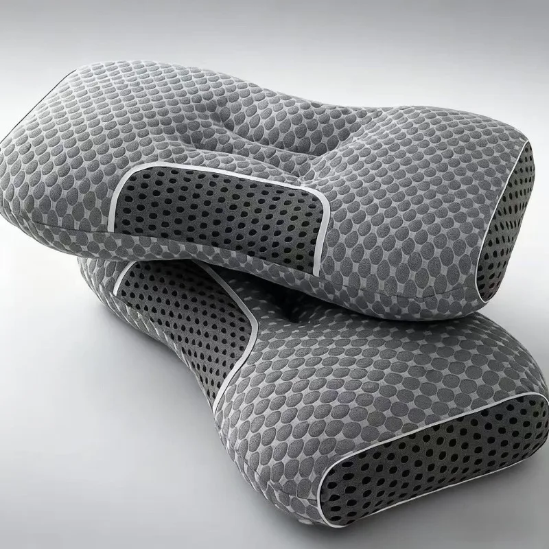 Knitted massage neck, comfortable sleep, adjustable pillow core, neck contour support pillow, high-quality core
