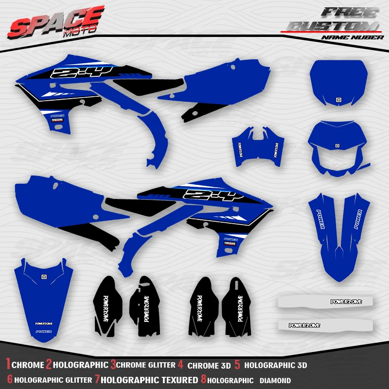 SPACE MOTO Custom Motorcycle Graphics Background Decals Stickers For YAMAHA 19-23 YZF250 18-22YZF450 19-22 WRF450 20-23 WRF250