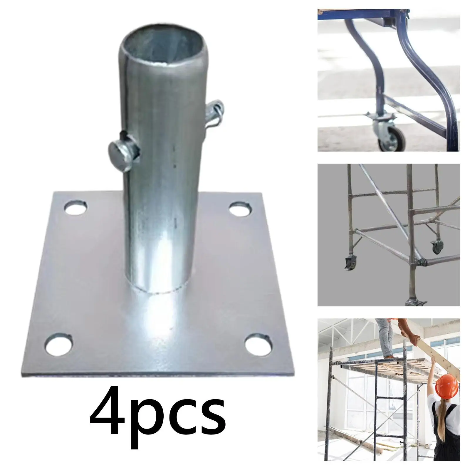 4 Pieces Scaffold Base Plates 12x12cm Spare Parts Easily Install Accessories