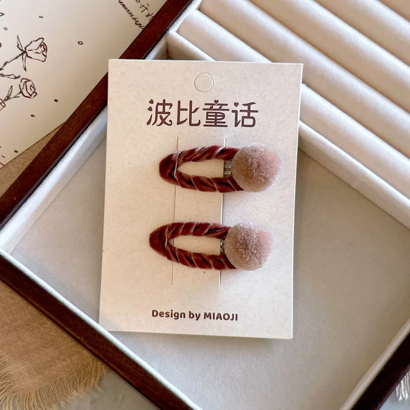 

Милые детские заколки для волос: коричневая серия, в горошек, в клетку, с цветочным узором, с кружевной отделкой в форме сердца, нескользящие боковые заколки для челки для девочек-малышек