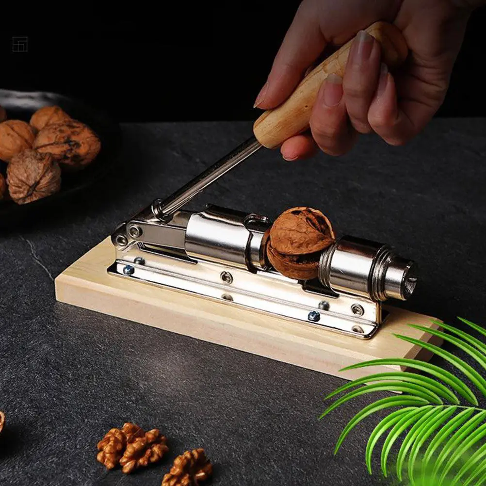 

Stainless Steel Walnut Opener Mechanical Nutcracker Adjustable Sheller Home Kitchen Fresh Nut Cutter Portable Multipurpose