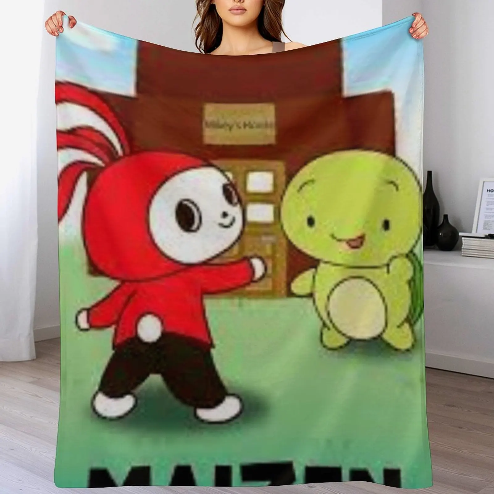 

JJ MIKEY MAIZEN Throw Blanket manga Beach warm for winter Furrys Blankets