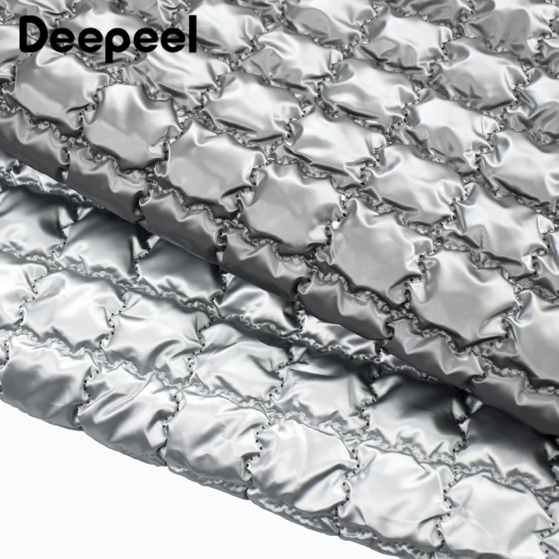 

45/90*130cm Embossed Cotton Polyester Fabric Grid Thicken PU Waterproof Cloth Storage Bag Garment Material Sewing Accessories