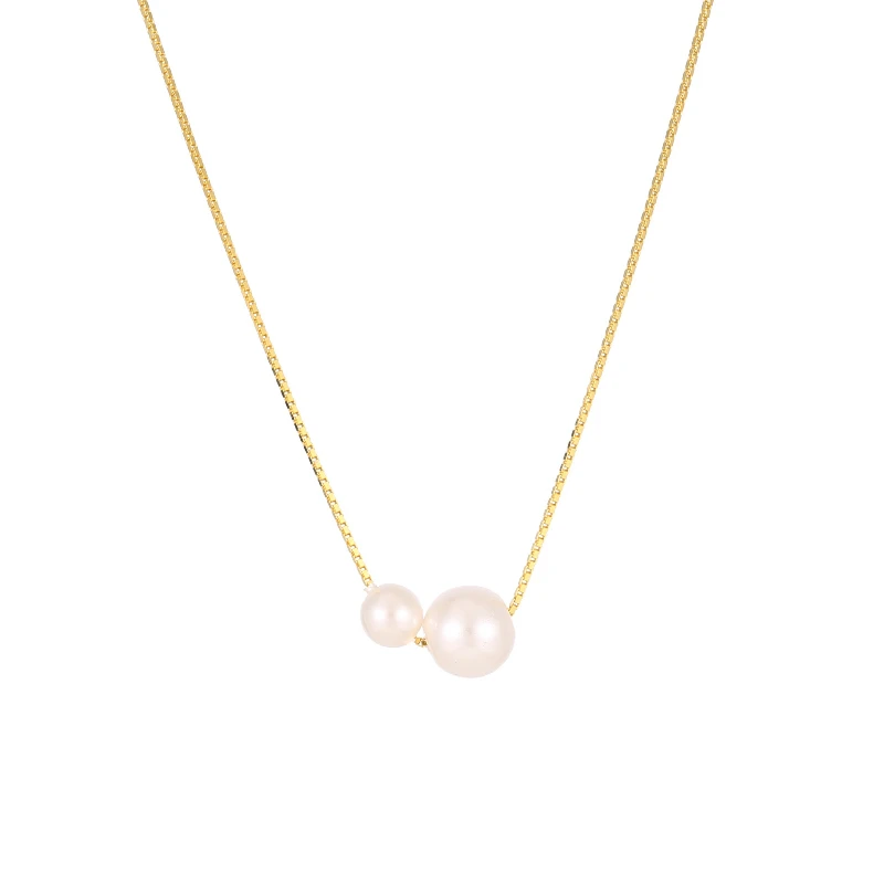 

925 sterling silver pearl necklace female, bead simple light luxury temperament collarbone chain