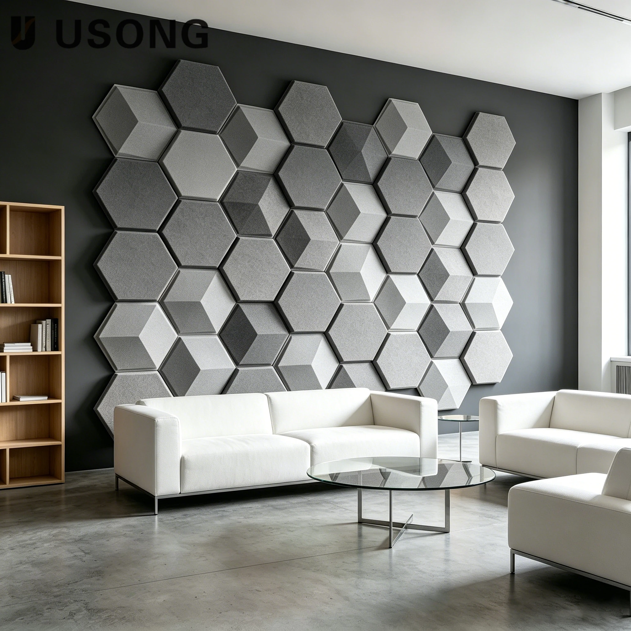 Directly Supplied By The Source Factory Without Installation Of Acoustic Sound-absorbing Panels Hexagonal Shape