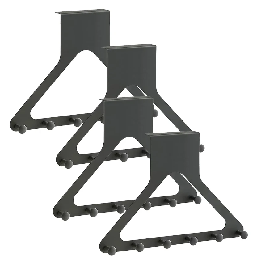 2/4 stuks over-de-deur haken, deurhaken voor ophangen, over-de-deur handdoekenrekken voor de badkamer met 6 kapstokhaken, kapstok