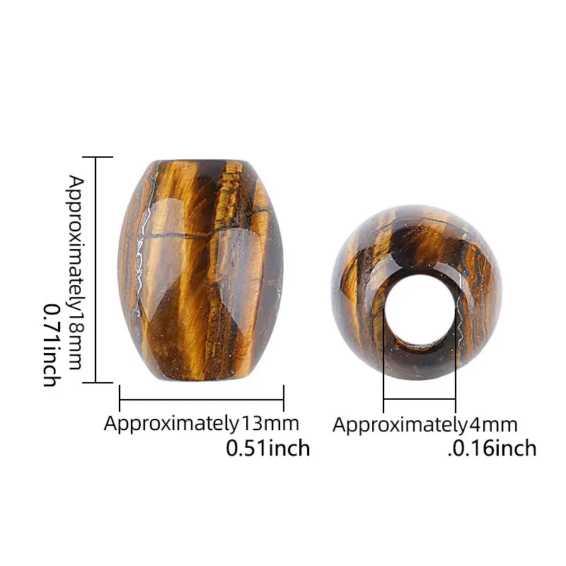 13x18mm Large Hole Rice Beads Natural Stone Loose Beads Charm Women/Men Jewelry DIY Necklace Keychain Bag Accessory - view 3