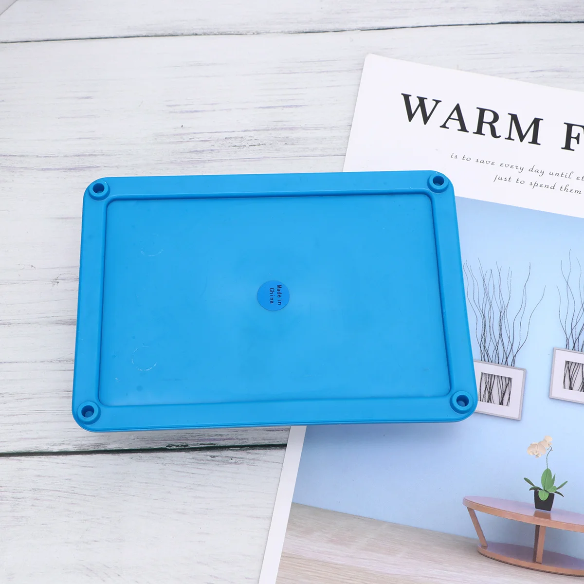 

1pc Wool Felt Base Hair Brush Sky-Blue Size L Lightweight Portable Cleaning Tool For Cloth Shoes Plastic Handle Multi-Purpose