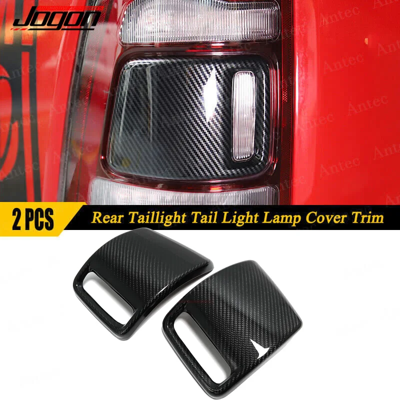 

For Dodge Ram 1500 Limited Rebel TRX Laramie 2019 -2024 Real Carbon Fiber Rear Tail light Cover Decal Exterior Accessoires