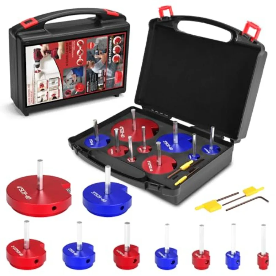 

9 PCS PVC Pipe Reamer Kit Fittg Saver Contas 1/" 3/4'' 1'' 1-1/4" 1-1/'' '' -1/" 3'' 4'' Head Reamers Plumbg Tools for Standard