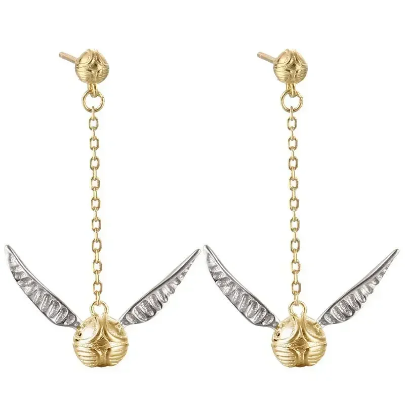 Harries Stylish Accessories Earrings Potters Golden Snitch Earrings Quidditch Dangle Earrings Jewelry Accessories Magic School