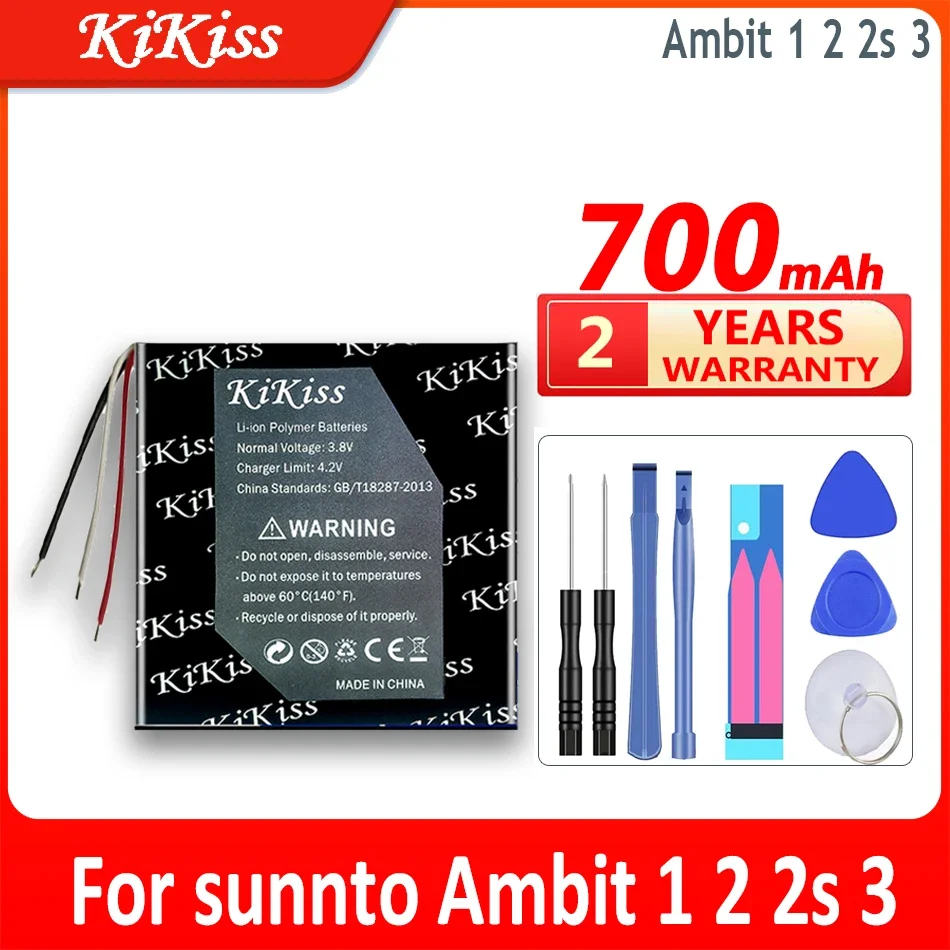 

KiKiss High Capacity Battery Ambit 1 2 2s 3 700mAh For sunnto Ambit1 Ambit2 Ambit2S Ambit3 smart watch Bateria