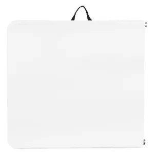 Mesa Dobrável 1,80 Portátil Branca Vira Maleta Com Alça Resistente Oferta 8 principais vendas mesa jantar branca - №2