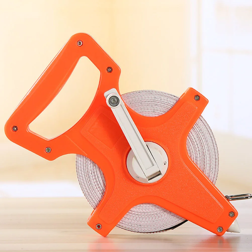 30 متر بكرة مفتوحة شريط القياس وعرة تأثير مقاومة البرتقال الجسم قابل للسحب متري الهندسة حاكم لبناء النجارة #1