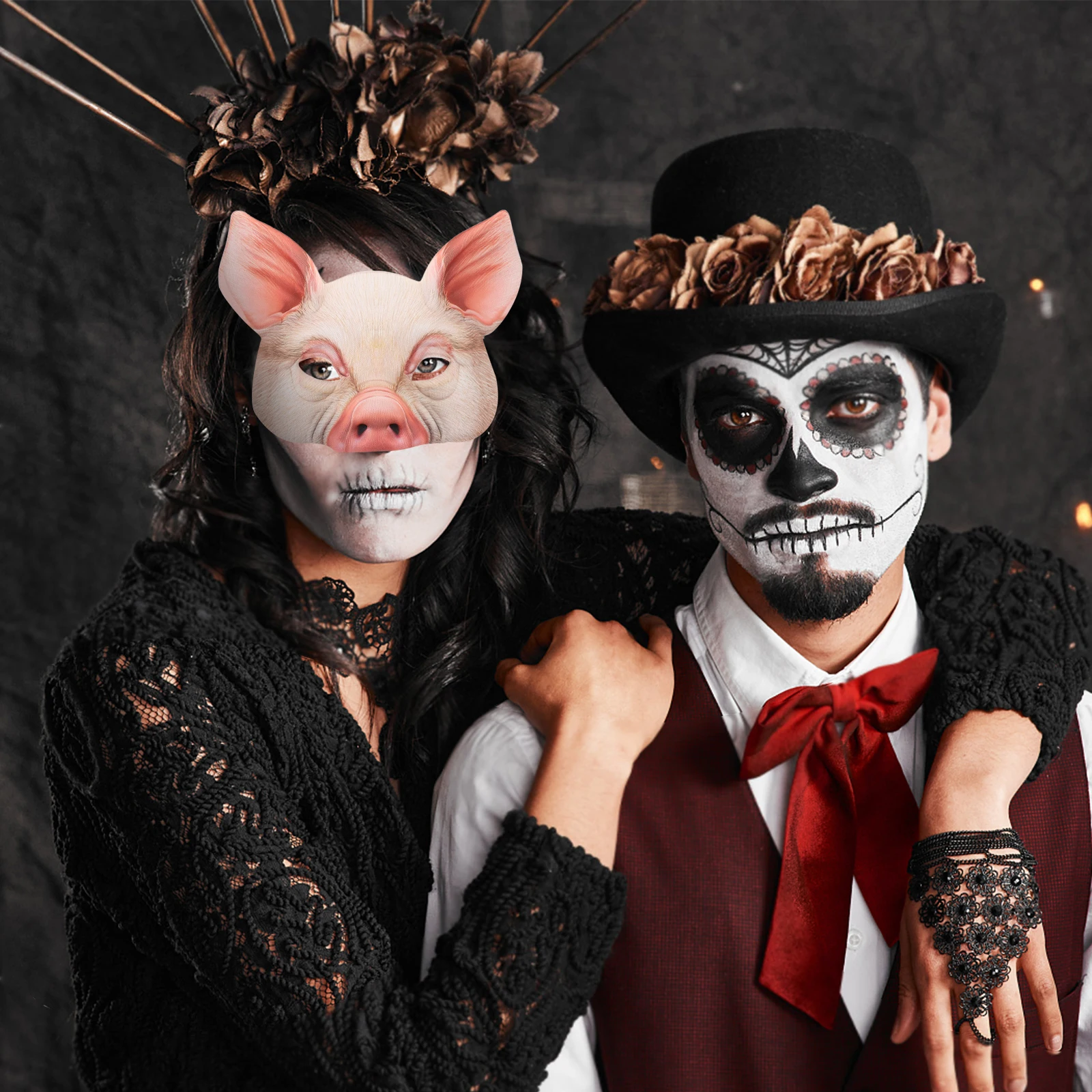 ball mask animal mask animal pig mask party mask masquerade mask half face ball mask