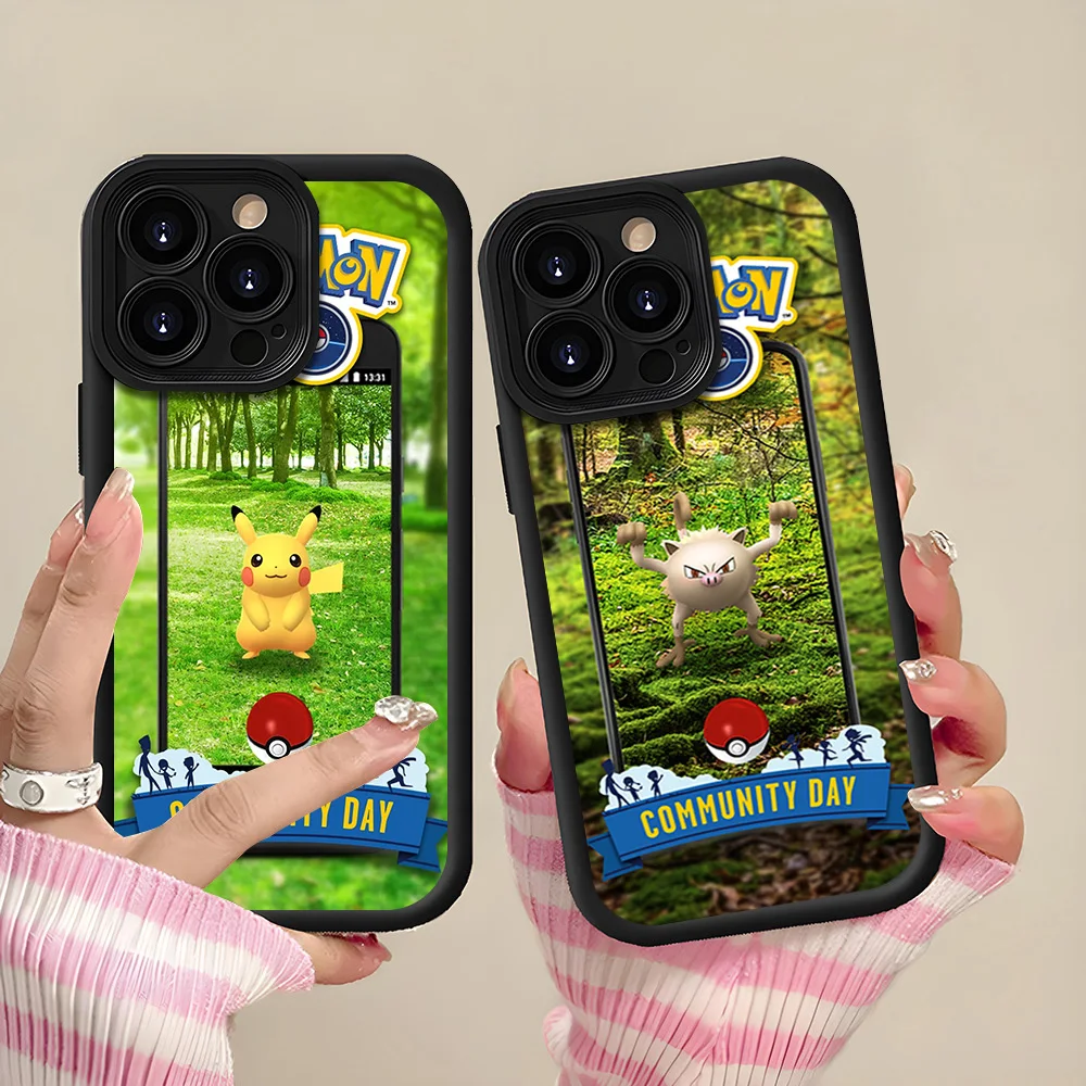 

MINISO P-Pokemon cute For Samsung S24 S23 S22 S21 A73 Ultra Plus Fe Lens Protective Shockproof Silicone Soft Back Cover