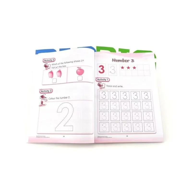 3 كتب الإنجليزية SAP الرياضيات الكبيرة N /K1 /K2 3 كتب SAP الرياضيات الأساسية المصنف رقم الشعور لتطوير التفكير المنطقي