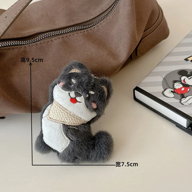 オリジナルの新しいぬいぐるみオオカミ犬漫画人形ペンダントかわいい柴犬犬学生バッグ人形ペンダント