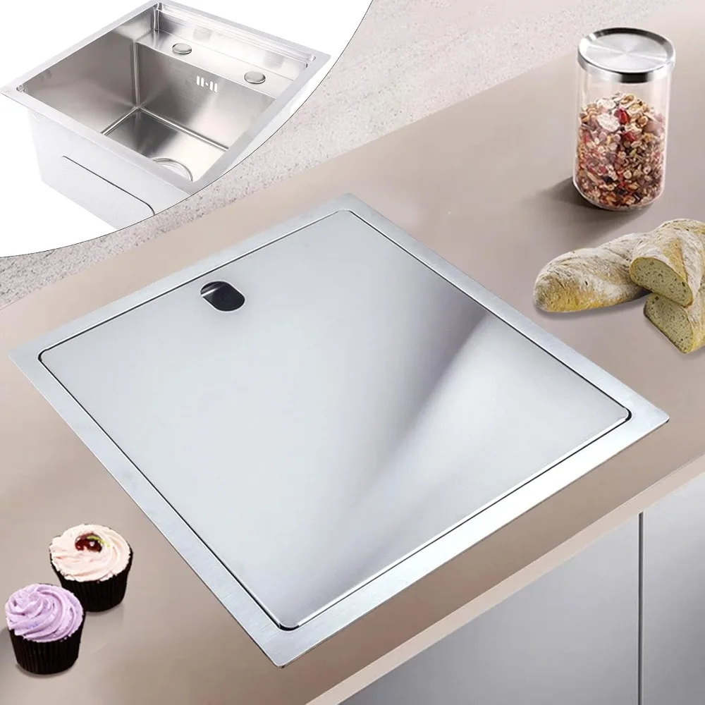 

Скрытая кухонная мойка для бара на колесах со складным краном. Маленькая раковина из нержавеющей стали для рабочей станции. Кухня и бар для приготовления дома на колесах (серебристый).