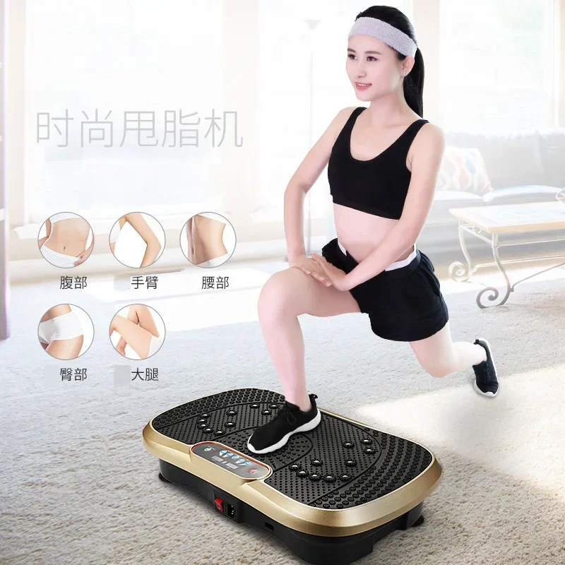 Househo Power แผ่นยืนเครื่องสั่นนวดฟิตเนสอุปกรณ์การสั่นสะเทือน Lazy Body Shaping การออกกําลังกายเครื่องของขวัญ