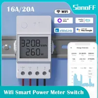 SONOFF POW Elite 16A/20A Wifi Smart Power Meter Switch Power Consumption Sensor With Overload Protection LCD Screen Via EWelink