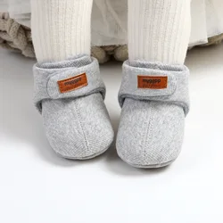 2023 Baby Winterlaarzen Katoenen Schoenen Baby Meisje Jongens Herfst Warme Schoenen Effen Mode Peuter Eerste Wandelaars Kinderschoenen 0-18M