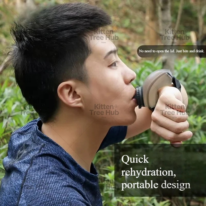 220ml Soft Outdoor Sports Wrist Kettle Portable Water Bag With Straw For Cycling Mountaineering
