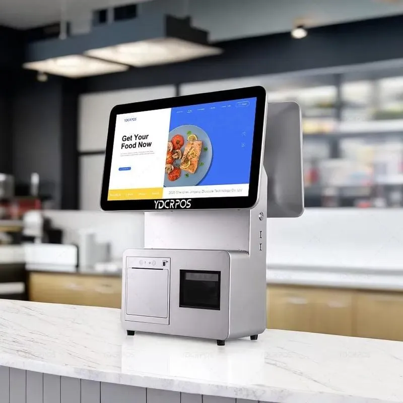 All in One Touch POS Cash Register with 80mm Printer and 2D Scanner