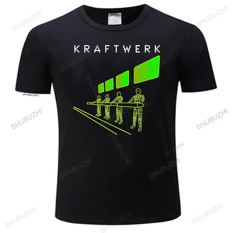 New Arrived Casual Tshirt Kraftwerk 3D Black T Shirt Electronic Krautrock Neu! Front 242 Ultravox Vintage Graphic Tee Shirt